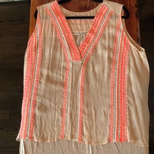 Parker neon beaded top size large